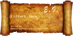 Eiffert Imre névjegykártya